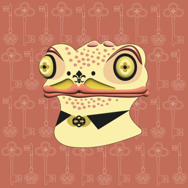 Digital Arts titled "Frog Mr. 24" by Ilona Matushkova, Original Artwork, 2D Digital Work