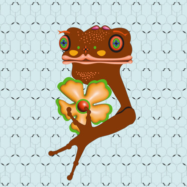 Arte digital titulada "Frog Mrs. 26" por Ilona Matushkova, Obra de arte original, Trabajo Digital 2D