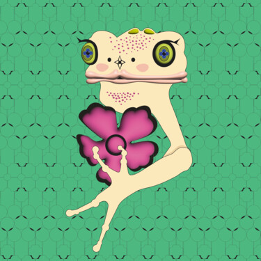 Digital Arts titled "Frog Mrs. 27" by Ilona Matushkova, Original Artwork, 2D Digital Work