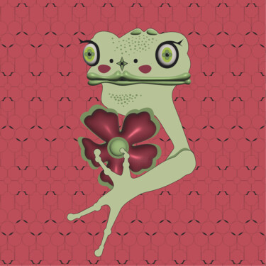 「Frog Mrs. 40」というタイトルのデジタルアーツ Ilona Matushkovaによって, オリジナルのアートワーク, デジタル絵画