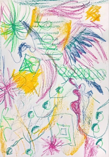 Malerei mit dem Titel "Bright colors that…" von Ilona Savchuk, Original-Kunstwerk, Pastell