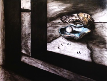 图画 标题为“Temps Précieux” 由Ilse Joris, 原创艺术品, 木炭
