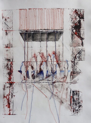 Obrazy i ryciny zatytułowany „Free Mind 1” autorstwa Ilse Joris, Oryginalna praca, Akwaforta