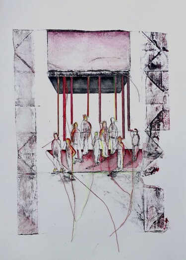 Printmaking titled "Free Mind 2" by Ilse Joris, Original Artwork, Etching