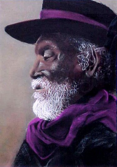 Schilderij getiteld "Jazz man" door Isabelle Le Tutour, Origineel Kunstwerk