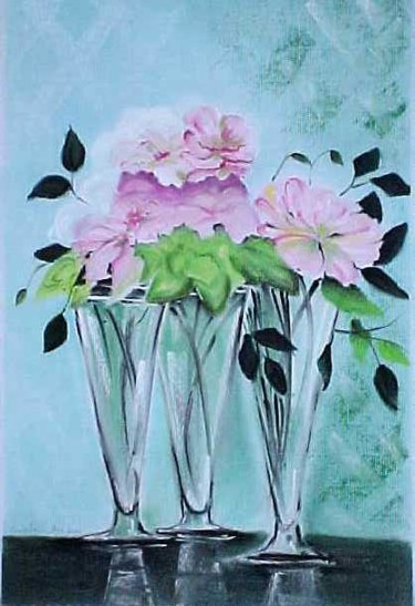 Schilderij getiteld "Bouquet 4" door Isabelle Le Tutour, Origineel Kunstwerk