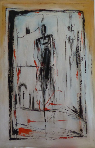 Dessin intitulée ""Errance "" par Jeanne Le Guen, Œuvre d'art originale, Encre Monté sur Panneau de bois