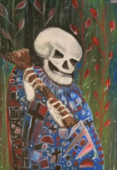 Painting titled "Death ( I )" by Iluvar, Original Artwork, Oil