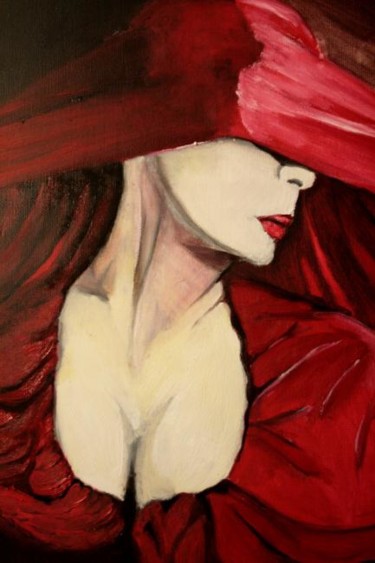 Painting titled "Like red wine" by Iluvar, Original Artwork, Oil