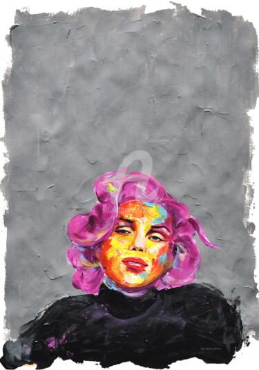 Painting titled "Marilyn Monroe" by Ilya Konyukhov, Original Artwork, Acrylic