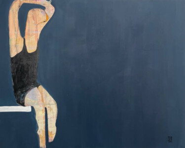 Картина под названием "The Swimmer" - Ilya Volykhine, Подлинное произведение искусства, Масло