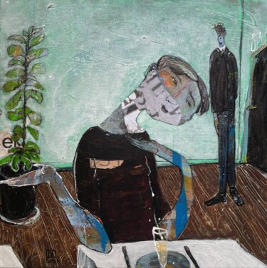 Schilderij getiteld "Blind Date" door Ilya Volykhine, Origineel Kunstwerk, Olie