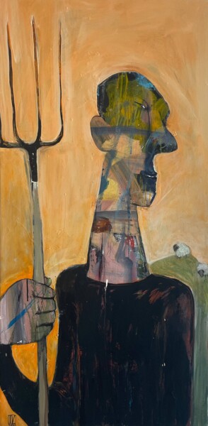 Peinture intitulée "Noble Farmer" par Ilya Volykhine, Œuvre d'art originale, Huile