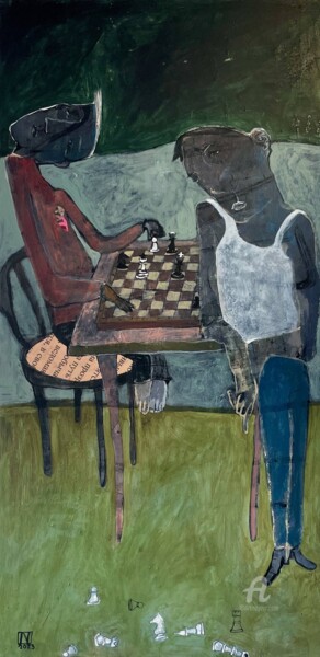 Malerei mit dem Titel "Sore Loser" von Ilya Volykhine, Original-Kunstwerk, Öl