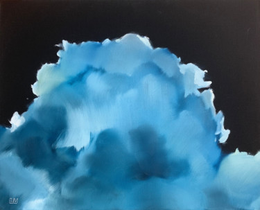 Painting titled "Clouds VII" by Ilze Ergle-Vanaga, Original Artwork, Oil