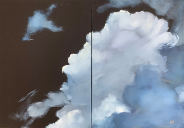 Schilderij getiteld "Dreamer | Cloudscap…" door Ilze Ergle-Vanaga, Origineel Kunstwerk, Olie