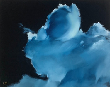 Картина под названием "Clouds XII" - Ilze Ergle-Vanaga, Подлинное произведение искусства, Масло