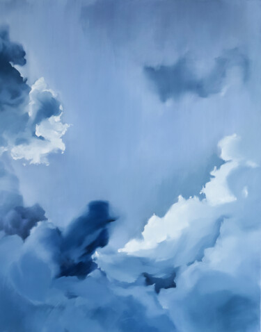 Pittura intitolato "Clouds pusher" da Ilze Ergle-Vanaga, Opera d'arte originale, Olio