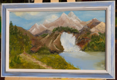 Картина под названием "«Горная река»" - Светлана Каменская, Подлинное произведение искусства, Масло