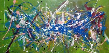 Painting titled "Onda" by Imabstrato, Original Artwork, Oil