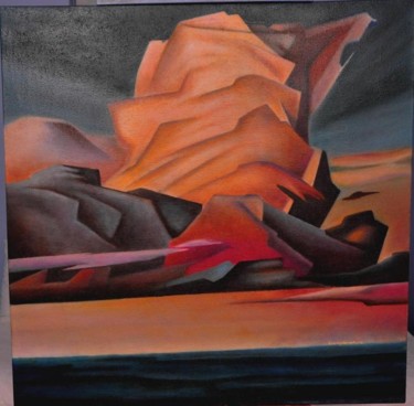 Painting titled "Gathering Storm Mas…" by Linton Vedrene, Original Artwork, Oil
