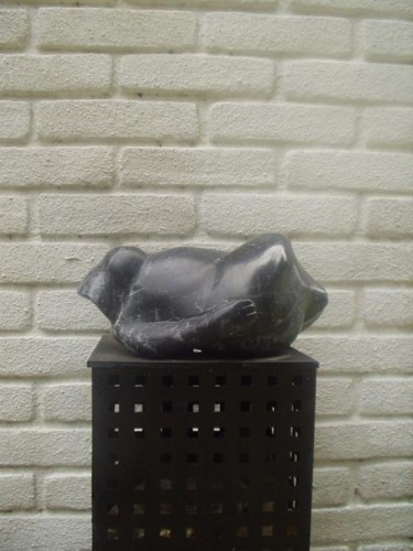 Sculpture titled "Black Beauty" by Marianne Den Otter, Original Artwork, Stone