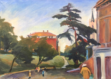 Painting titled "On the Way to Prado" by Irina Makarova, Original Artwork, Oil