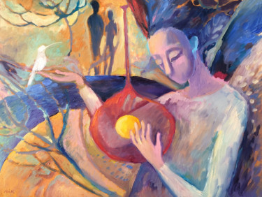 Картина под названием "Infinity Music (fro…" - Irina Makarova, Подлинное произведение искусства, Масло
