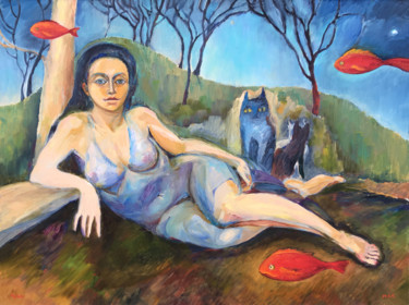 Картина под названием "Some Aspects of Tim…" - Irina Makarova, Подлинное произведение искусства, Масло