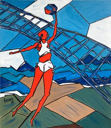 Painting titled "Волейбол" by Imar, Original Artwork, Acrylic
