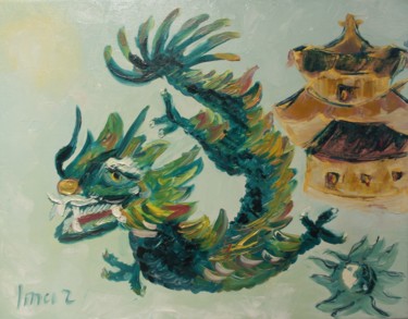 Painting titled "Хранитель равновесия" by Imar, Original Artwork, Oil