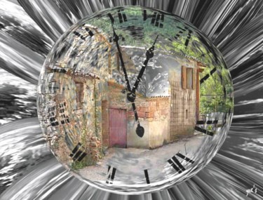 Digital Arts titled "Le village inaccess…" by Yve'S, Original Artwork, Photo Montage