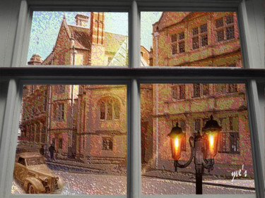 Digital Arts titled "Fenêtre sur rue" by Yve'S, Original Artwork, Photo Montage