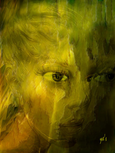 Digital Arts titled "Derrière le regard" by Yve'S, Original Artwork, 2D Digital Work