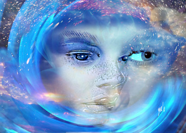 Digital Arts titled "Blue dream" by Yve'S, Original Artwork, 2D Digital Work