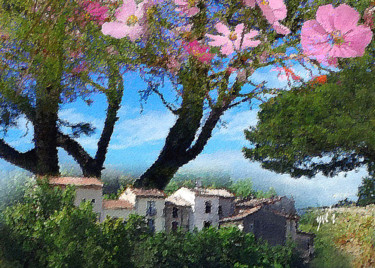 Digitale Kunst mit dem Titel "Provence" von Yve'S, Original-Kunstwerk, 2D digitale Arbeit