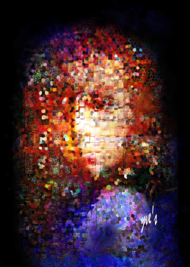 Digitale Kunst mit dem Titel "Pixel" von Yve'S, Original-Kunstwerk, 2D digitale Arbeit