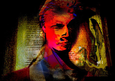 Digitale Kunst getiteld "L' écrivain H" door Yve'S, Origineel Kunstwerk, 2D Digital Work
