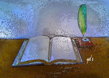 Digital Arts titled "Book 3" by Yve'S, Original Artwork, Photo Montage