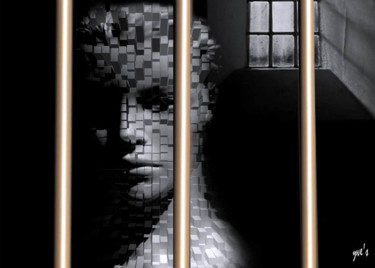Digital Arts titled "Enfermé" by Yve'S, Original Artwork, 2D Digital Work