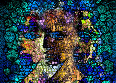 Digitale Kunst mit dem Titel "Mosaïque 3" von Yve'S, Original-Kunstwerk, 2D digitale Arbeit