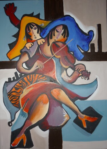 绘画 标题为“Musique” 由Imene Mebarki, 原创艺术品, 油