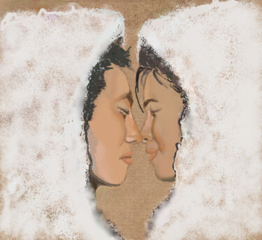 Arts numériques intitulée "Kissing" par Imjf, Œuvre d'art originale, Peinture numérique