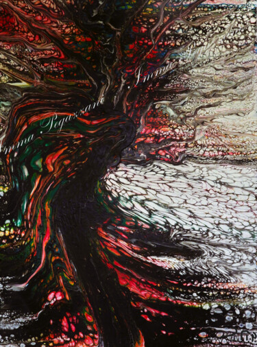Ζωγραφική με τίτλο "tree" από Imma Pegazzani, Αυθεντικά έργα τέχνης, Ακρυλικό