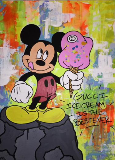 Painting titled "GUCCI ice cream is…" by Arpe, Original Artwork