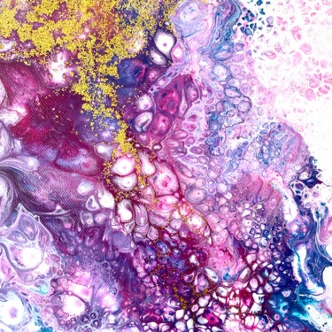 Malerei mit dem Titel "Bubbles 3/3" von Imola Mihalecz, Original-Kunstwerk, Acryl