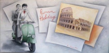 Peinture intitulée "Vacanze Romane" par Roberta Imperatori, Œuvre d'art originale, Huile