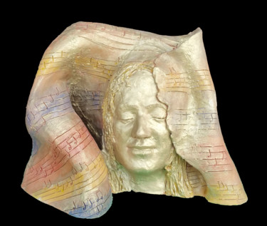 Скульптура под названием "Musica.png" - Michele Imperiale, Подлинное произведение искусства, Терракота