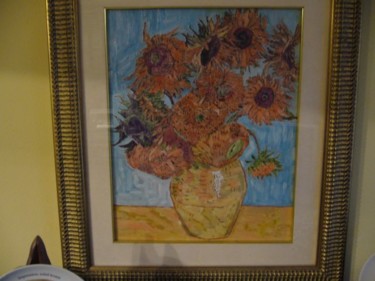 Pittura intitolato "girasoli" da Vincent, Opera d'arte originale