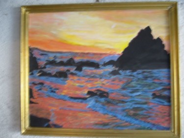 Pittura intitolato "tramonto tra gli sc…" da Vincent, Opera d'arte originale